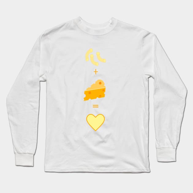 FUNNY Food Macaroni And Cheese Love Long Sleeve T-Shirt by SartorisArt1